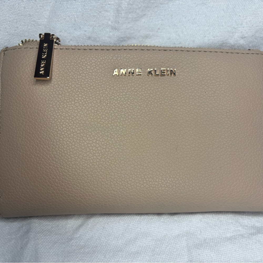 Anne Klein Taupe Wristlet Clutch